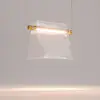Image de Maytoni suspension en verre Cabaret, laiton/transparent, longueur 25 cm