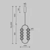 Image de Maytoni Suspension LED AMULET, 28 x 57 cm, dorée, métal/verre