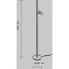 Image de Lampadaire LED Maytoni Thin, laiton, aluminium, hauteur 155 cm, à intensité