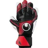 Image de uhlsport Powerline Soft Pro Football Enfants et Adultes Gants de Gardien de But Unisexes - Gants de Gardien de But Respirants avec Fixation du Poignet, Noir/Rouge/Blanc