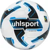Image de uhlsport Ballon d'entraînement Synergy Fairtrade - avec Technologie Synergy G1 - pour Tous Les âges - Certifié Commerce équitable, 5, Blanc/Noir/Bleu