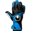 Image de uhlsport Soft HN Comp Football Gants de Gardien de But Enfants et Hommes Gants de Gardien de But, 7.5, Noir/Bleu Fluo/Blanc