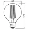 Image de OSRAM LED Vintage 1906, G80, E27, 11 W, gris, 1.800 K, intensité variable.