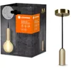 Image de LEDVANCE VINTAGE 1906® PENDANT LAMP ROUNDE E27, GOLD, MAX 25W (LED 15W), socket E27, canopée rond, pendentif intérieur, combinaison avec des lampes vintage 1906 et lampes intelligentes