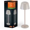 Image de LEDVANCE Lampe d’extérieur ENDURA STYLE TABLE, 2,5W, 200lm, beige, lampe de table, batterie rechargeable, classe de protection IP54, gradation en continu, fonction de mémorisation de la luminosité