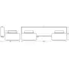 Image de LEDVANCE Applique murale LED Orbis Flame, à 2 lampes, chrome, IP44