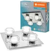 Image de LEDVANCE ORBIS Flame applique et à LED, chrome, 22W, 1400lm, 3000/4000K, réglabvia interrupteur mural (blanc froid et blanc chaud), protection IP44 contre les corps étrangers et les projections d'eau