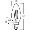 Image de OSRAM LED Bougie mate E14 2,2W 827 EEK A 3 packs