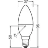 Image de Ampoule LED OSRAM bougie opale E14 4,9W 827, lot de 3