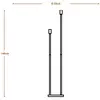 Image de Lampadaire OSRAM DECOR STICK, gris foncé, hauteur 146 cm, 2 x E27