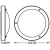 Image de Plafonnier OSRAM BATHROOM, chrome, Ø 31 cm, métal/verre IP44