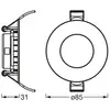 Image de Plafonnier encastré LED OSRAM SLIM, Ø 9 cm, 4 000 K, blanc