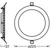Image de Plafonnier encastré LED OSRAM SLIM, Ø 23 cm, 6 500 K, blanc