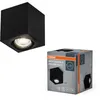 Image de Osram Spot de plafond Spot Surface Square, noir, avec culot GU10, peut être équipé d'une lampe normale ou intelligente, angle de faisceau flexible, protection IP20, boîtier de haute qualité