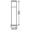 Image de Lampe pour socle OSRAM ENDURA CLASSIC EBRO, acier inoxydable, 49 cm IP44