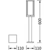 Image de Bornes lumineuses OSRAM ENDURA CLASSIC FRAME, gris foncé, 60 cm IP44