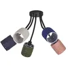 Image de OSRAM Plafonnier décoratif à 5 flammes en feutre et métal, E14, 630 mm de longueur, éclairage chaud grâce à l'abat-jour tissé, durable grâce à une source lumineuse remplaçable, installation simple