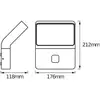 Image de Applique murale extérieure à capteur LED OSRAM ENDURA STYLE WIDE gris foncé