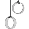 Image de Osram Decor Circle Suspension décorative à 2 ampoules PL 14 W 930 lm 3000 K/4200 K/6500 K Blanc chaud/blanc froid/lumière du jour, Click-CCT, intensité non variable, IP20, plastique, noir, LED non