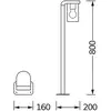 Image de Borne lumineuse OSRAM ENDURA CLASSIC CASCADE 80 cm gris foncé/transparent