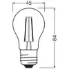 Image de Ampoule LED OSRAM goutte P45, E27 1 W filament 2 700 K
