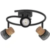 Image de Osram Spot décoratif en spirale en liège - 3 x 3,4 W - 690 lm - Noir - Tête réglable - Polyvalent - Spot d'intérieur - Ampoules LED remplaçables - Intensité variable - Couleur de lumière blanche