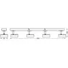 Image de Spot pour plafond LED OSRAM PLUTO, blanc, 4 spots métalliques 3 000 K
