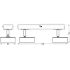Image de Spot pour plafond LED OSRAM PLUTO, noir, 2 spots, 3 000 K
