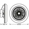Image de OSRAM SMART+ Ventilateur de plafond LED WiFi ROUND blanc silencieux 55 cm