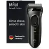 Image de BRAUN Rasoir Electrique A Barbe Homme Series 3 Pro Skin 3020s, Noir, Etanche Et Sans Fil, Grille Rechargeable, Tête De Précision Pour Rasage Du Visage Efficace, Tondeuse Intégrée