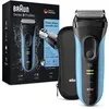 Image de Braun Series 3 ProSkin 3045s Rasoir à Grille Tondeuse Noir, Bleu