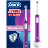 Image de Oral-B Junior, Brosse À Dents Électrique Rechargeable, Souple pour Voyage, Manche Et Brossette, Enfant à Partir De 6 Ans, Brossage En Douceur, Violet