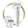 Image de Braun Silk-épil 9 Flex Depilatore Donna, Epilatore Elettrico Donna con Testina Flessibile e Spazzola Pulizia Viso, Tecnologia MicroGrip, Cappuccio Massaggiante, Idea Regalo, SE 9030, Bianco e Oro