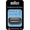 Image de Braun Tête De Rasoir Electrique A Barbe Homme Series 5 53B ORIGINALE Noire, Remplacement De La Grille Pour Un Rasage De Près Performant, Pièce De Rechange OFFICIEL