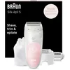Image de Braun Silk-épil 5 Épilateur Électrique Femme, Blanc/Rose, Tête De Rasage Et Tondeuse Pour Une Épilation En Douceur, Technologie De Pincettes Micro-Grip, Wet & Dry, 5-620