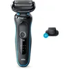 Image de Braun Series 5 Rasoir à Grille Tondeuse pour Homme, Noir/Bleu