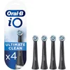 Image de Oral-B iO Ultimate Clean Brossettes Noires De Rechange Pour Les Brosses Électriques Magnétiques Pour Adultes, Embouts Ronds S’Adaptant Aux Dents, Éliminent La Plaque Dentaire, Lot de 4