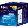 Image de Braun Clean&Charge Rasoir Électrique Barbe Cartouches de Recharge, Compatibles avec Toutes les Stations Braun SmartCare et Clean&Charge CCR2 2 Paquets