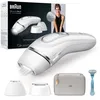 Image de Braun Silk·expert Pro 3 PL3221, Épilateur Lumière Pulsée, Épilation Semi-Définitive À La Maison, Blanc/Argent, Avec Pochette, Tête Large, Tête De Précision Et Rasoir Venus