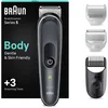 Image de Braun Tondeuse Electrique Pour Le Corps Series 5 5340, Pour Homme, Torse, Aisselles, Aine, Parties Intimes Et Sensibles, Stylisation, Sabots Pour Longueurs 3-11 mm, SkinShield, Rasage Rapide Et Doux