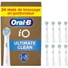 Image de Oral-B Brossettes de Rechange Ultimate Clean, lot de 8, Blanches