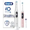 Image de Oral-B iO 6 Duo Brosses A Dents Electrique Rose Et Blanche, 6 Modes De Nettoyage Avec Soin Des Gencives, Douceur, Blancheur, Conseils De Brossage, 3 Brossettes Oral B De Rechange, Chargeur