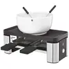 Image de WMF KITCHENminis Appareil à Raclette pour 2 Personnes, Multifonction, Plaque Grill/Plancha Réversible, Accessoire Pot Céramique Fondue Chocolat, Design Inox 0415100011