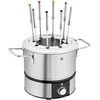 Image de WMF Service à fondue électrique, 1400 W, 8 personnes, Récipient en inox, 8 fourchettes à fondue en Inox 18/10 Cromargan, Haute puissance, LONO 0415130011