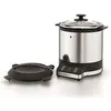 Image de WMF KITCHENMINIS Cuiseur à Riz, Capacité 1L (250g), Cuisson Riz, Céréales, Légumes (Panier Vapeur inclus), Design Inox Elegant & compact, Minuteur & Maintien au chaud, 0415260011
