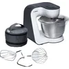 Image de Bosch, robot pâtissier, moteur 900 watts, mélange homogène 3D, 7 vitesses, accessoires pâtisserie, compact, blanc/gris, MUM54A00