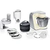 Image de Robot pâtissier Bosch MUM58920   Machine puissante 1000 W pour mélanger, pétrir & couper   7 vitesses + turbo   9 accessoires   Couleur : beige/argent