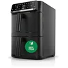 Image de Bosch Air Fryer Série 6 XXL 12 L, 2 bacs de 6 L avec fonction SYNC, 6 programmes, revêtement non toxique, intérieur métal, noir, MAFD661B0