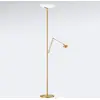 Image de Knapstein Lampadaire à éclairage indirect LED Lya en laiton mat