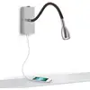 Image de Knapstein Applique murale LED Milos nickel avec port de recharge USB
